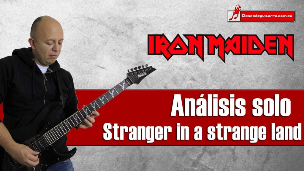 Análisis solo Stranger in a strange land - Iron Maiden - escalas y recursos