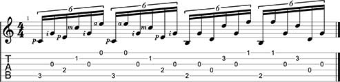 Arpegio para guitarra desarrollo de velocidad en mano derecha